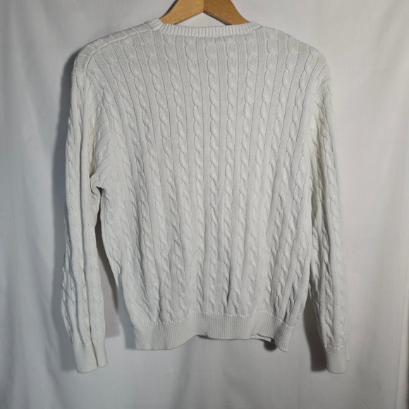 John Galt Brandy Melville XL Fisherman Preppy Cable Knit Sweater Cotton Beachy - Picture 5 of 6